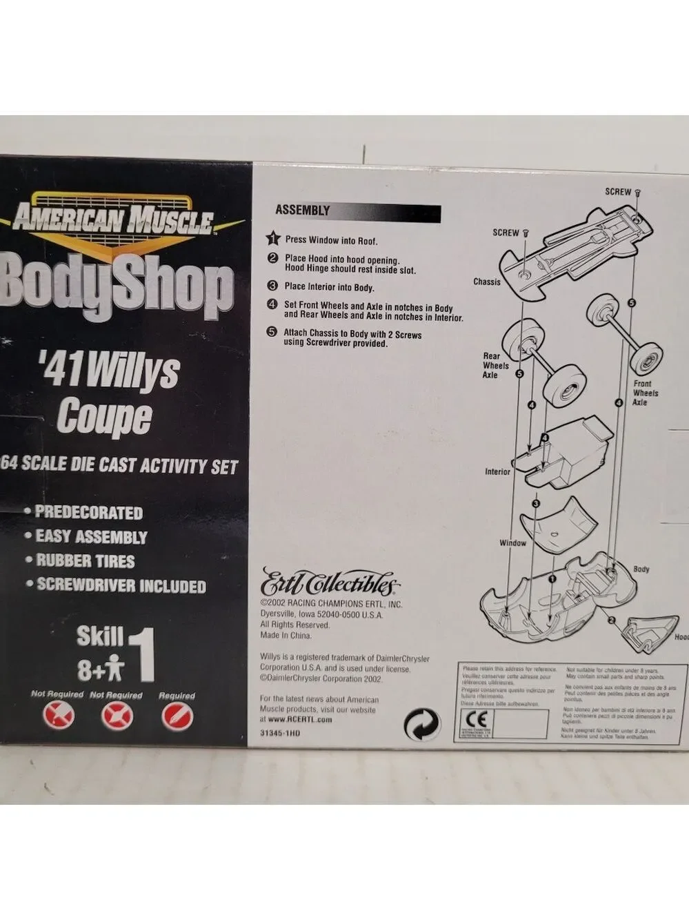 2002 Ertl Collectibles American Muscle BodyShop '41 Willys Coupe Die-Cast Car